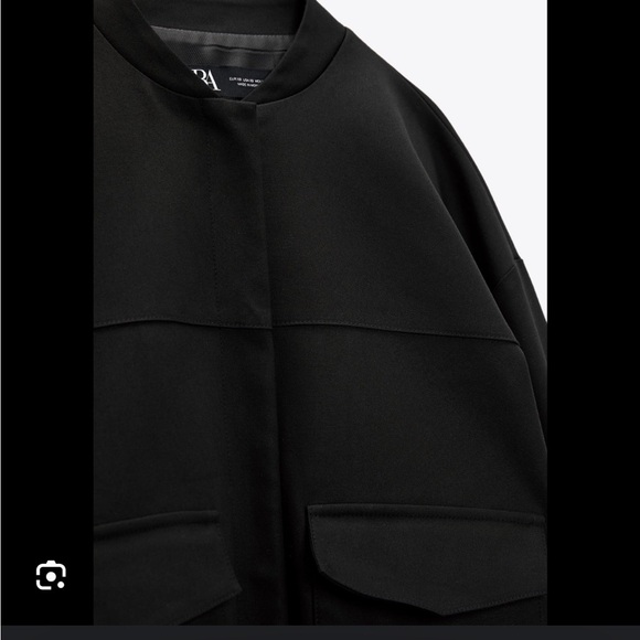 Zara long patch bomber jacket - Picture 3 of 8